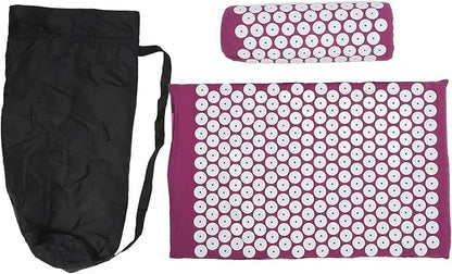 ZJchao Acupressure Mat & Pillow Set, Muscle Relaxation Stress Reduction Acupuncture Pillow and Mat Kit Point for Sleeping Aid & Recovery