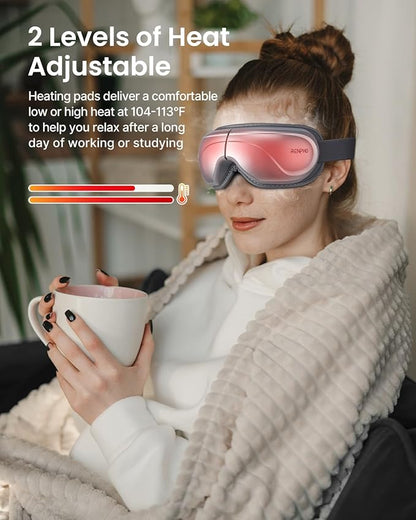 RENPHO Eye Massager with Heat, Fathers Day Birthday Gifts Eyeris 2 FSA/HSA Eligible Face Massager, Eye Mask for Migraines, Eye Care, Migraine Relief,Gift for Mom Dad Women Men