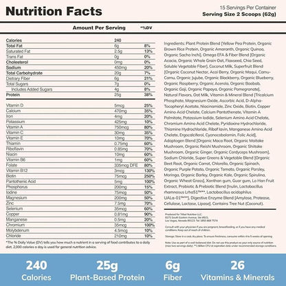 KaâChava All-In-One Nutrition Shake Blend, 85+ Superfoods & Nutrients, Meal Replacement, Greens Plant-Based Superfood Powder Protein Drink, Digestive Enzymes & Probiotics, Vegan Dairy Gluten Free, 2lb