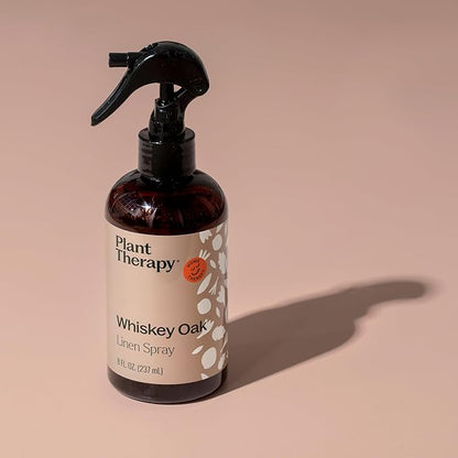 Plant Therapy Whiskey Oak Pillow and Linen Spray, Exotic & Rich Woody Aroma with Hints of Vanilla, Evokes a Sense of Cozy Elegance, Perfect Scent to Cuddle up With, Natural Fragrance 8 oz