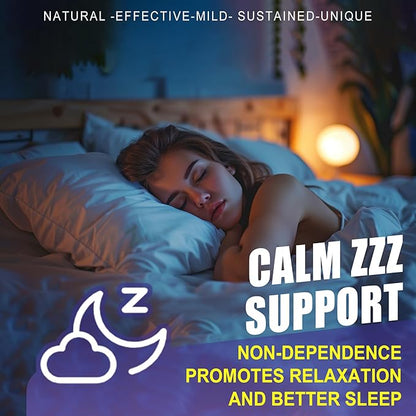 Melatonin Free Sleep Gummies(Made in USA) with Magnesium Glycinate, GABA, 5-HTP, L-Theanine, Valerian, Chamomile, Lemon Balm, Vitamin D3 & B6 - Hormone & Drug- Free, Non-Habit Forming,2 Pack