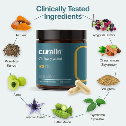 CuraLin - Clinically Tested, Effective, and 100% Natural I 9 Potent Ingredients | 3 Pack - 3 Month Supply (New Packaging)