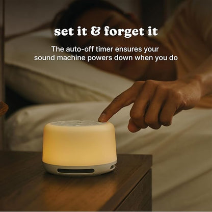 Homedics SoundSleep Aura, Sound Machine for Better Sleep, 7-Color Mood-Enhancing Light, 28 Soothing Sounds, Bluetooth Compatible, Meditation & Mindfulness Aid, Portable