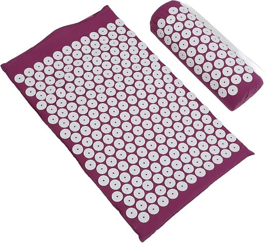 ZJchao Acupressure Mat & Pillow Set, Muscle Relaxation Stress Reduction Acupuncture Pillow and Mat Kit Point for Sleeping Aid & Recovery