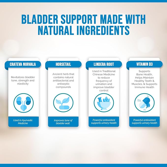 Ultra Control Supplement for Women & Men â Bladder Support Supplement to Help Reduce Urinary Leaks, Frequency & Urgency - 60 Count (1 Bottle)