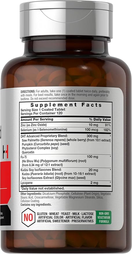 HorbÃ¤ach - DHT Advanced Hair Formula | 120 Tablets | Non-GMO and Gluten Free Hair Formula Blend with Saw Palmetto, Kudzu, and Fo-Ti