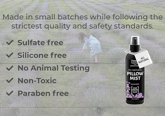 Aromasong All Natural Pillow Spray for Deep Sleep- Holiday Gift Pack of Lavender, Ocean Mist, and Eucalyptus Included - Calming Linen & Bedtime Natural Essential Oil Mist Spray for Sleeping