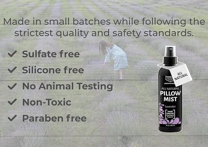 Aromasong All Natural Pillow Spray for Deep Sleep- Holiday Gift Pack of Lavender, Ocean Mist, and Eucalyptus Included - Calming Linen & Bedtime Natural Essential Oil Mist Spray for Sleeping