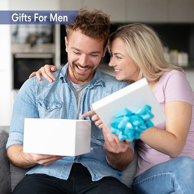 NOWWISH Eye Massager with Heat - Smart Mask for Relax Eye, Fathers Day, Birthday Gifts for Women and Men Mom Dad Wife - White