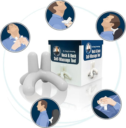 Dr. Berg Body, Neck & Back Self-Massage Tool - Comes with an Instructions Manual & Access to How-to Online Videos