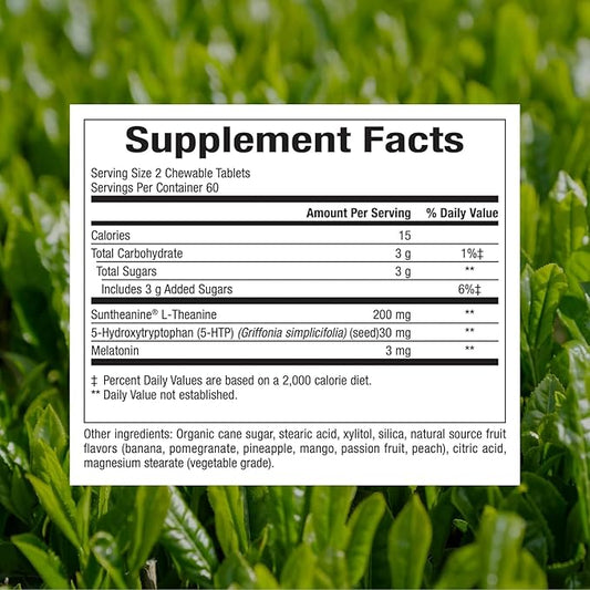 Natural Factors Stress-Relax Tranquil Sleep Chewable, Supports The Full Sleep Cycle, 120 Tablets