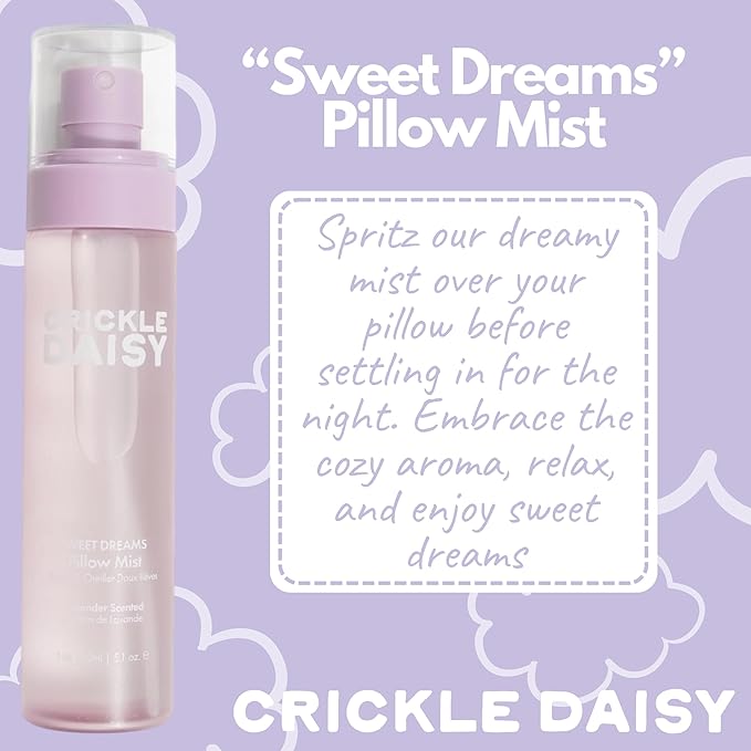 Sweet Dreams Lavender Pillow Mist – Calming & Relaxing Natural Aromatherapy Essential Oils – Linen and Fabric Spray – Natural Sleep Aid for Better Rest, 150ml