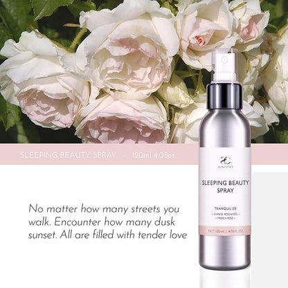 Pillow Ritual Aromatic, Calming and Relaxing Pillow Mist, Linen and Fabric Spray, Infused with Natural Essential Oils Roses and rosewood 4.05 oz