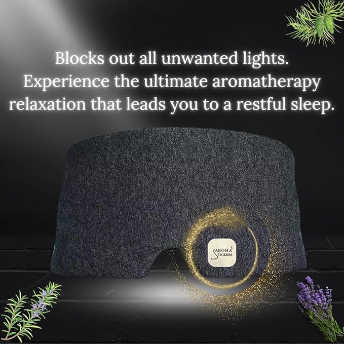 Blend Edition All in One & Cotton Eye Mask - Natural Essential Oil Scented - Aromatherapy Stickers for Eye Mask -/Relaxing & Sleeping (12 Stickers/pack, 1 Pack) (Trial Set, Relax)