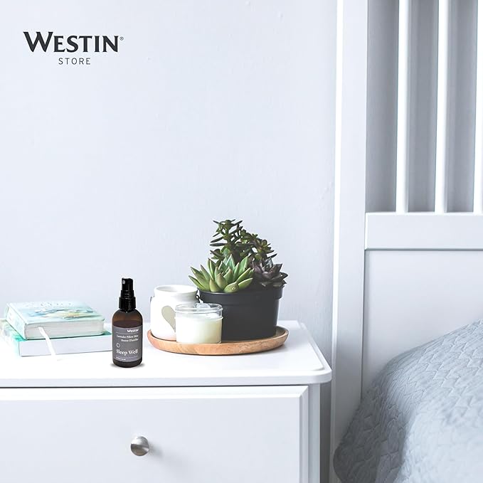 Westin Hotels Sleep Well Pillow Mist | Calming Lavender Essential Oil Spray for Relaxation & Better Sleep | Aromatherapy Linen & Pillow Spray | 3 oz