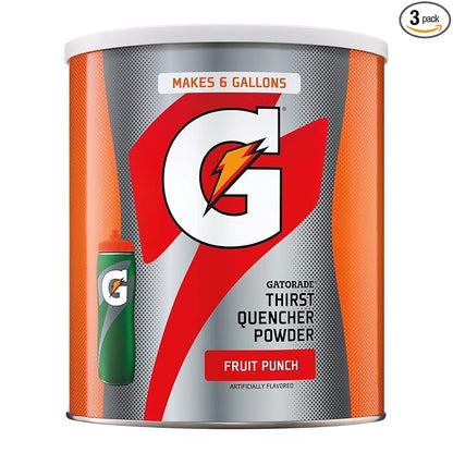 Gatorade Powder Canister Fruit Punch, 51 Ounce (Pack of 3)