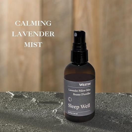Westin Hotels Sleep Well Pillow Mist | Calming Lavender Essential Oil Spray for Relaxation & Better Sleep | Aromatherapy Linen & Pillow Spray | 3 oz