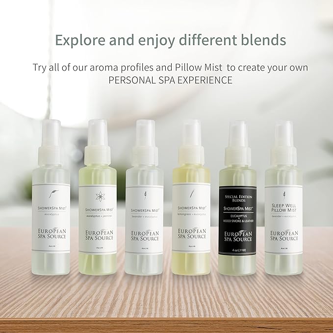 Sleep Well Eucalyptus + Lavender Pillow Mist Spray for Aromatherapy, at Home Spa Experience, Tension Relief, Sleep Support, and Relaxation, 4 fl oz.