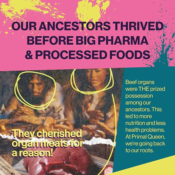 Female-Optimized Beef Organ Superfood Supplement (Beef Liver, Kidney, Heart, & 3 More) - 100% Grass Fed, Pasture Raised Cattle - Balance Hormones, Energy, & More for Women