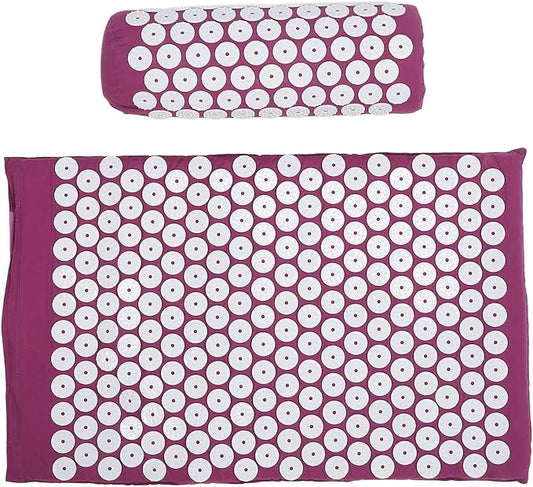ZJchao Acupressure Mat & Pillow Set, Muscle Relaxation Stress Reduction Acupuncture Pillow and Mat Kit Point for Sleeping Aid & Recovery