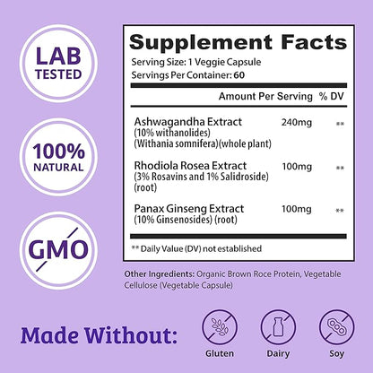 Dr. Matthew Cortisol Reducer & Adrenal Support Supplement with Ashwagandha, Rhodiola & Ginseng â A Detox Cocktail to Lower Cortisol & Support Relaxation, Calm & Restful Sleep