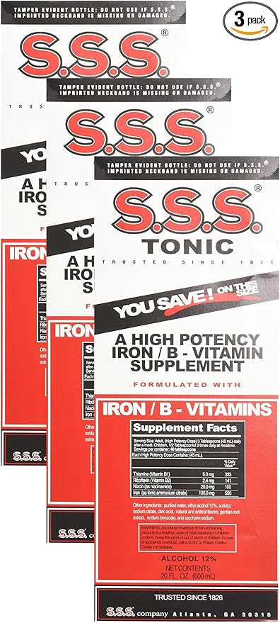 SSS Tonic Liquid 20 OZ (Pack of 3)