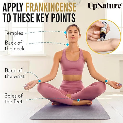 UpNature Frankincense Essential Oil Roll On - 100% Pure Frankincense Oil for Skin