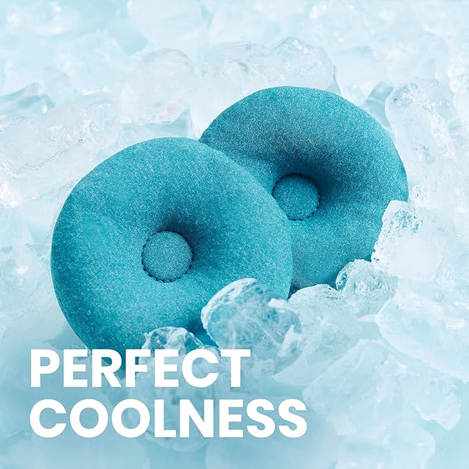 Manta Cool Sleep Mask - Blackout Cooling Eye Mask with Zero Eye Pressure, Ceramic Cooling Beads Sleeping Mask for Migraine Headaches, Sleeping, Allergies, Puffy Eyes & Sinus Relief