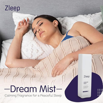 Zleep - Dream Pillow Spray for Sleep - Soothing Pillow Mist for Relaxation with Vetiver, Chamomile, & Lavender, Portable Spray for Linen & Bedsheet