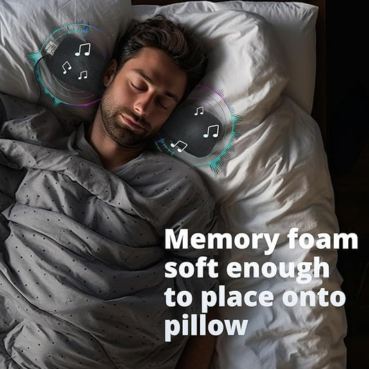 Somnus - Wired Pillow Speaker for Sleeping, Lightning & Aux Support, Sleep Headphones, Volume Control, Audio Books and Podcasts, Slumber Music Pillow, for iPhone 14-6 Series.