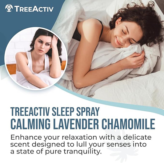 TreeActiv Lavender Pillow Spray for Sleep - 16 oz, Mist for Pillows and Bed, Witch Hazel Infused