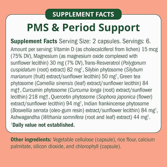PMS & Period Relief - Menstrual Cramp Relief: No More Period Cramps, Mood Swings, or Bloating. PMS Supplement for Happy Hormones and Period Relief. (12 Count)