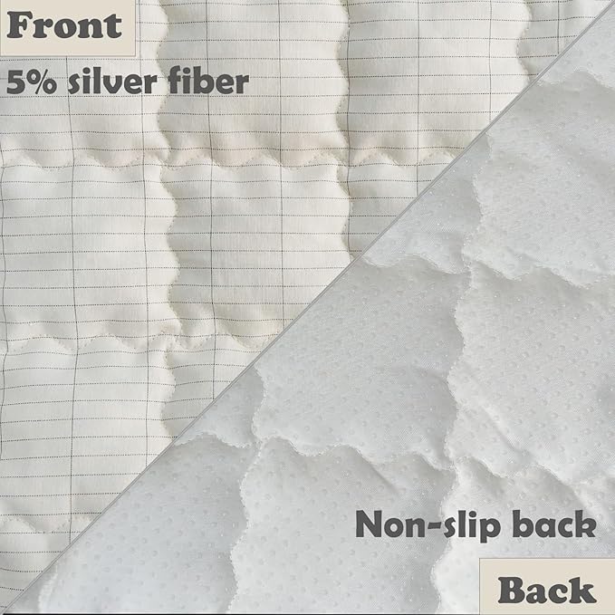 Grounding Sheet 34.2x50 Inch, Cotton Earth Mat for Stress Relief & Sleep Improvement, Grounding Blanket with Silver Fiber for Home/Office Use