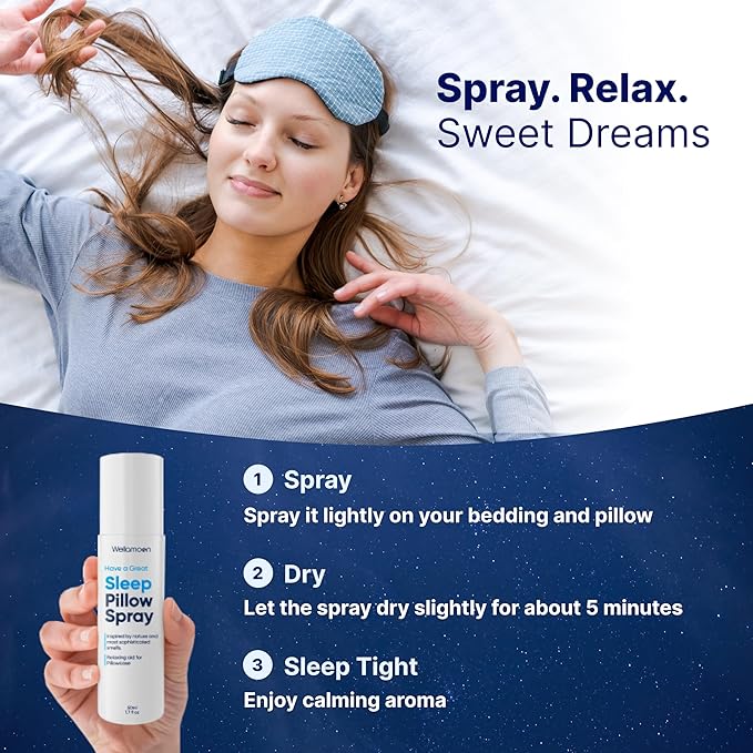 Sleep Spray - Calming Lavender Pillow Mist for Relaxation & Deep Sleep - Aromatherapy Bedding Spray Helps You Fall Asleep Faster - Soothing Bedtime Essential Oil Blend (50 ml.)