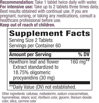 Nature's Way Heart Care Hawthorn Extract, Supports Healthy Heart Function*, 120 Tablets