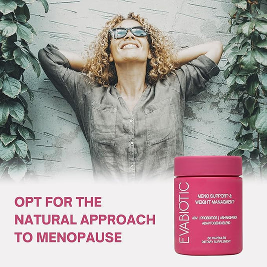 Complete Menopause Support | Ashwaghanda, Probiotics, ACV + Chasteberry for Weight Management, Hot Flashes, Night Sweats, Bloat, Hormone Balance & Mood Swings* | Non GMO, Vegan 60 Caps
