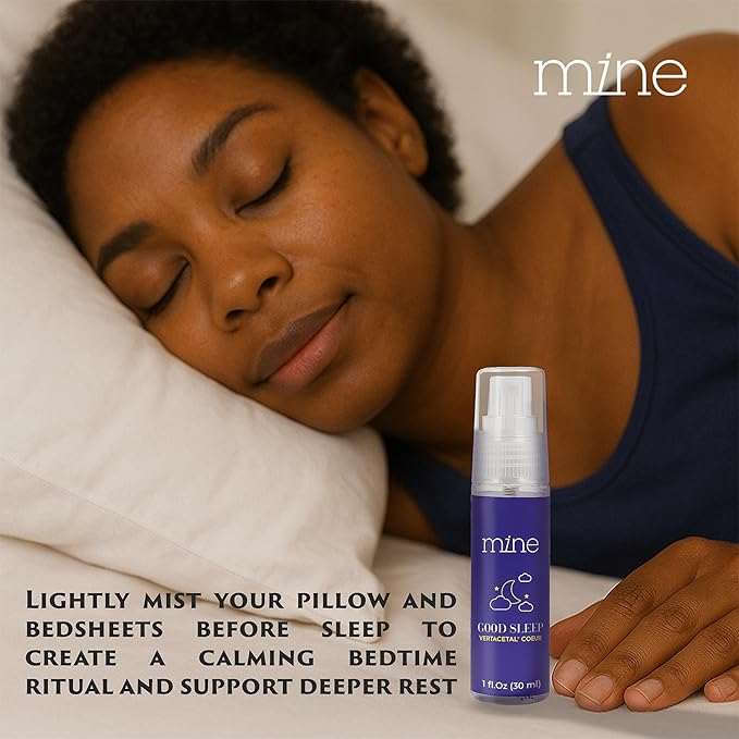 Mine Deep Sleep Pillow Spray, Lavender Sleep Spray, Bed Spray - Chamomile, Vetiver, Lavender Pillow Spray for Sleeping, GABA Lavender Spray, Alternative to Melatonin Spray for Sleep & GABA Supplement