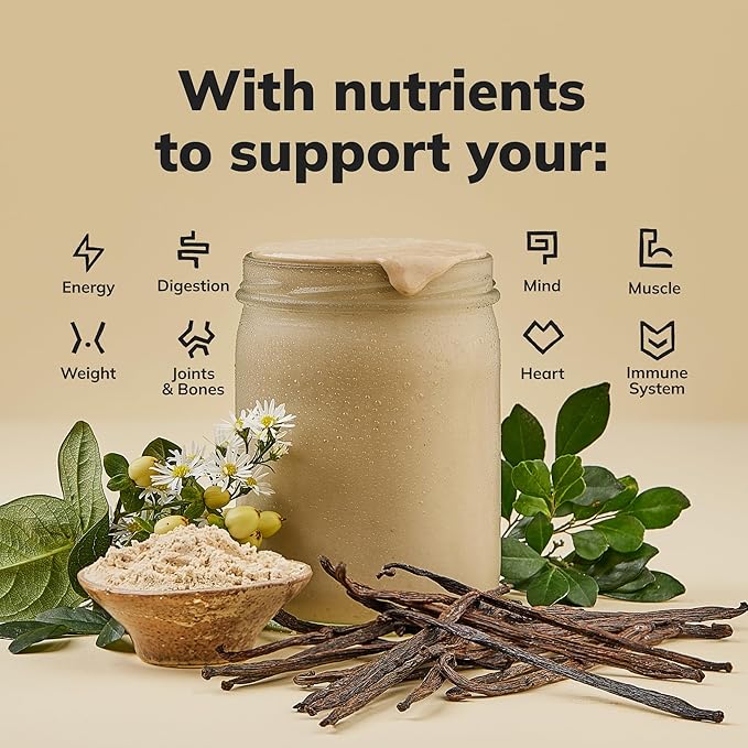 KaâChava All-In-One Nutrition Shake Blend, 85+ Superfoods & Nutrients, Meal Replacement, Greens Plant-Based Superfood Powder Protein Drink, Digestive Enzymes & Probiotics, Vegan Dairy Gluten Free, 2lb