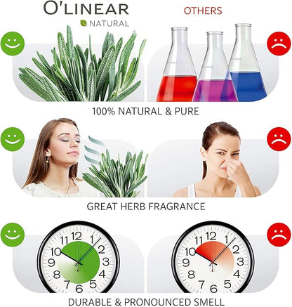 O'linear Premium Rosemary Essential Oil, 100% Pure Natural Oil for Diffuser & Aromatherapy Humidifiers, DIY Candle Making Rosemary Essential Oil Therapeutic Grade, Mood Boost Aroma Scent Drops for Her