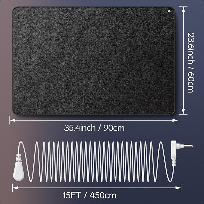Yoga Steet Grounding Mat, Foot Therapy, 35.4x23.6 inches Grounding Pad for Bed, Boost Energy, Improve Sleep, Reduce Anxiety - Reconnect to Nature with Our Grounding Mat