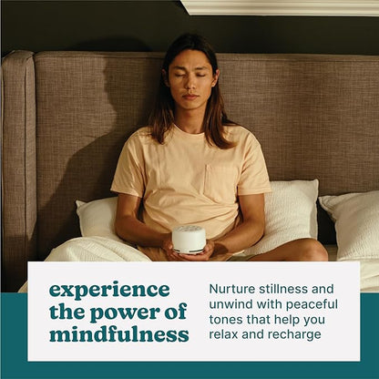 Homedics SoundSleep Aura, Sound Machine for Better Sleep, 7-Color Mood-Enhancing Light, 28 Soothing Sounds, Bluetooth Compatible, Meditation & Mindfulness Aid, Portable