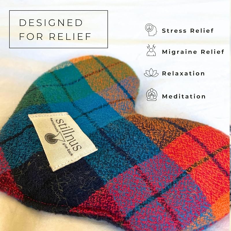 Organic Eye Pillow - Lavender & Flaxseed for Puffiness Relief, Sinus & Migraine Therapy | Relaxation Mask & Valentines Day Gift for Wife, Mom & Best Friend