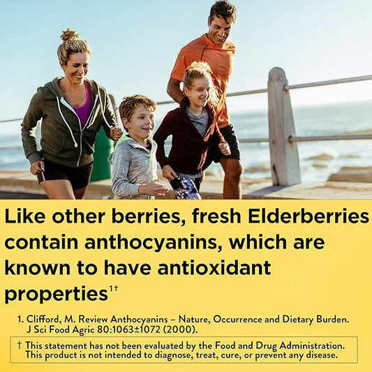 Nature Made Elderberry with Vitamin C and Zinc, Dietary Supplement for Immune Support, 100 Gummies, 50 Day Supply