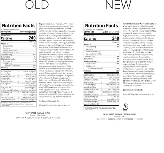 Isagenix IsaLean Shake - Meal Replacement Protein Shake Supports Healthy Weight & Muscle Growth - Protein Powder Enriched with 23 Vitamins - Birthday Cake Flavor, 29.6 Oz (14 Servings)