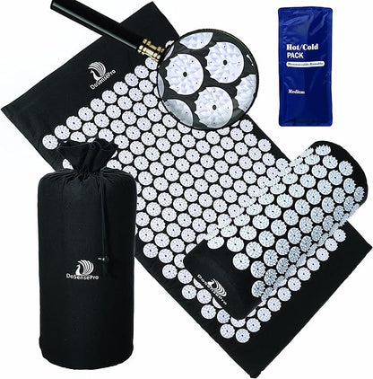 Acupressure Mat & Pillow Set - Acupressure Therapy for Back and Neck Pain Relief, Sciatica, and Pressure Point Aches Ideal Acupuncture Mat for Sleeping Aid & Recovery