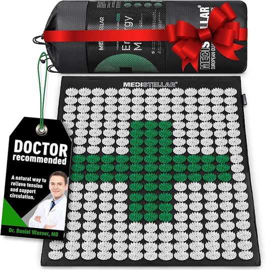 Premium Acupressure Massage Mat - Spiked Therapy Pad for Back Pain Relief - Stress Reduction & Muscle Recovery - Neck & Shoulder Relaxation - Better Sleep & Improved Circulation